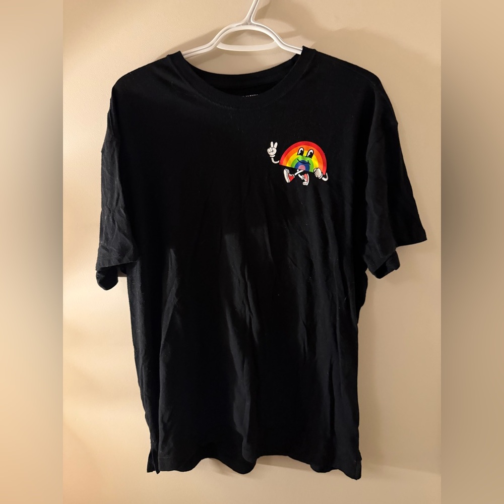 Old Navy Black Rainbow Shirt